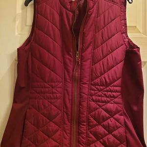 Burgandy quilted vest